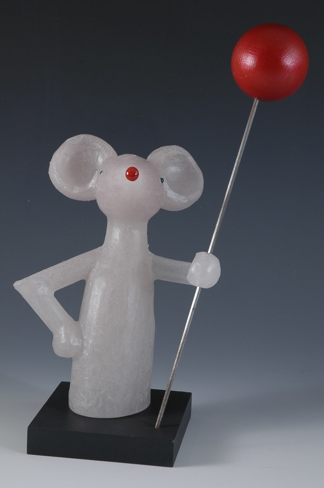 Pink Mouse With Red Balloon